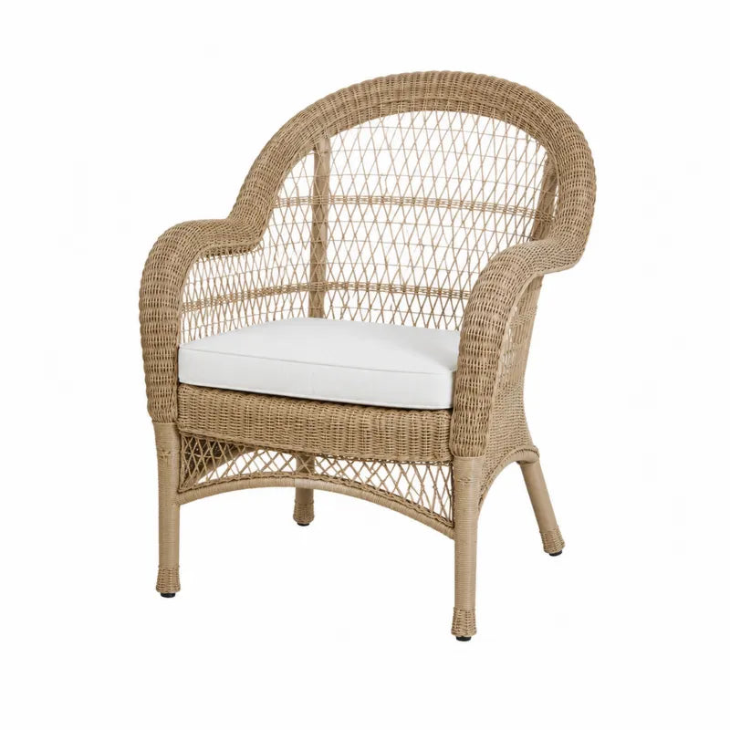 Fotel rattanowy PE z poduszką 65x70x85 cm
