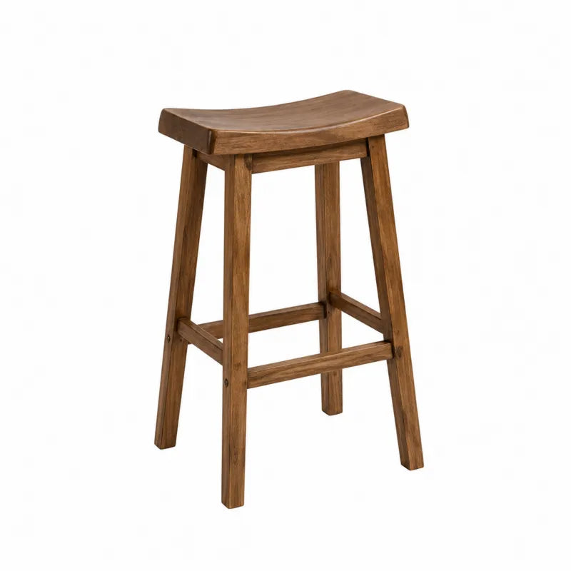 Taboret dębowy brązowy 74 cm