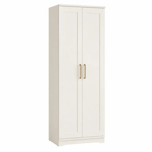 Szafka dwudrzwiowa MDF kremowa z półkami 180x60x40cm